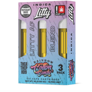 Litty AF Blend Rainbow Cotton Candy Cartridge - 3 Pack