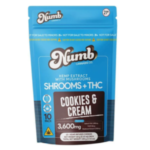 Numb Shrooms + THC Blend Cookies - 3600mg (10ct)